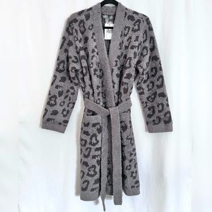Barefoot Dreams Robe, leopard print, size medium